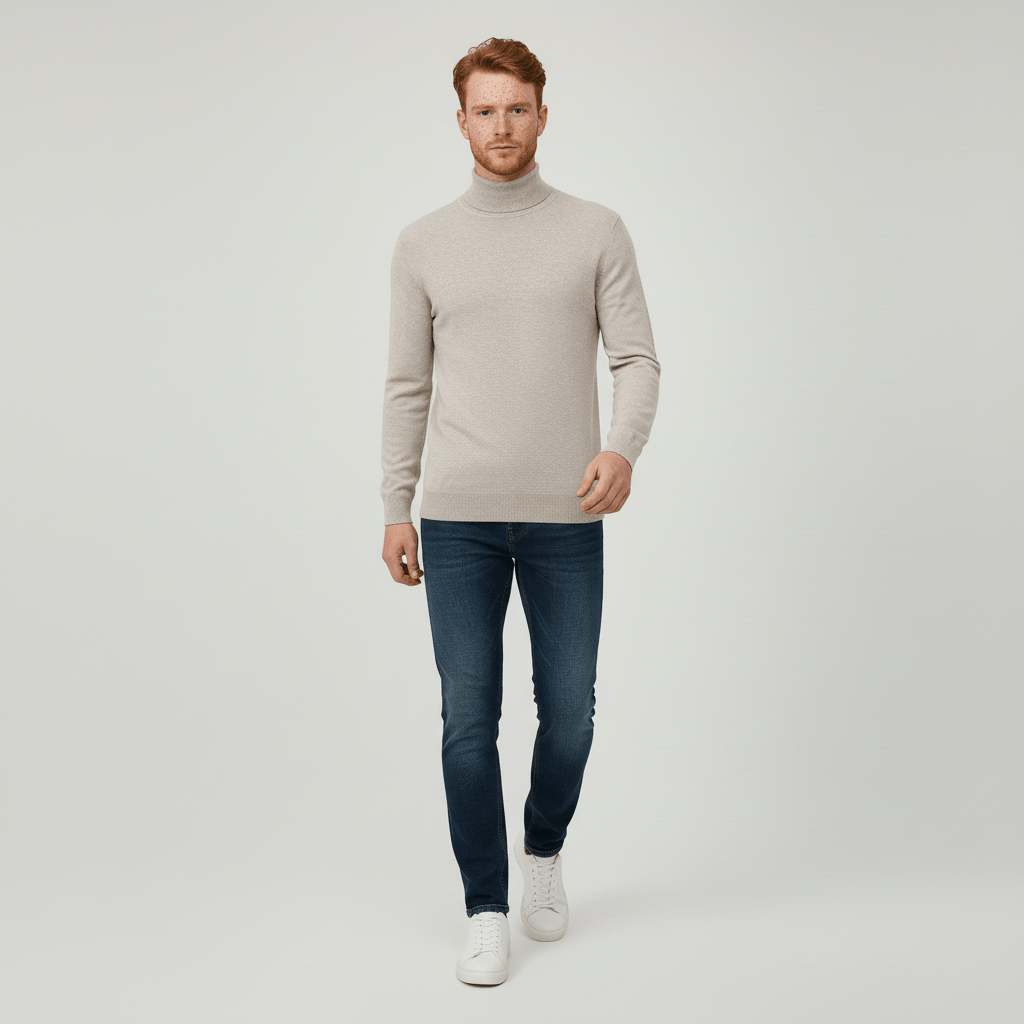 Comfortabele slim-fit coltrui voor heren. Perfecte pasvorm, warm en zacht, voor casual of zakelijke look.