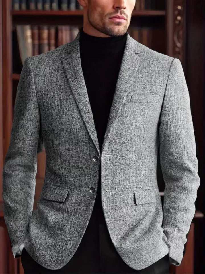 Kreukvrije herenblazer, slim-fit pasvorm, perfect voor zakelijke bijeenkomsten of chique casual events.