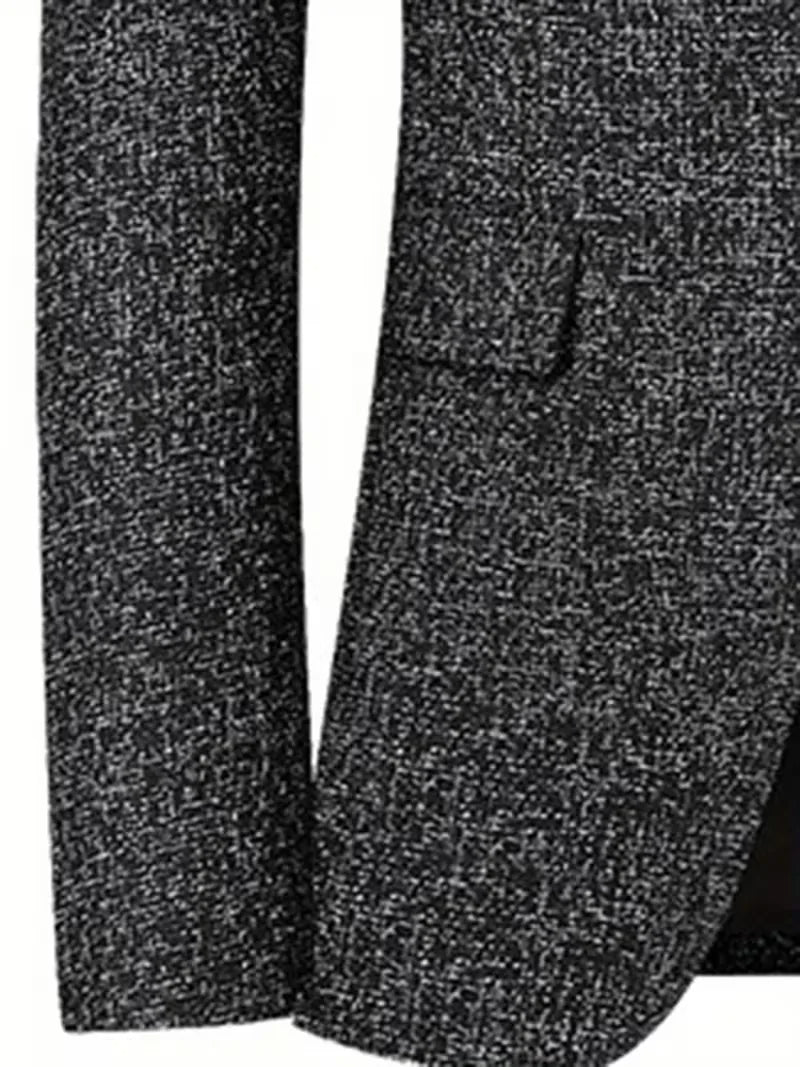 Lente/herfst herenblazer, slim-fit pasvorm, single-breasted, stijlvol en onderhoudsvriendelijk.