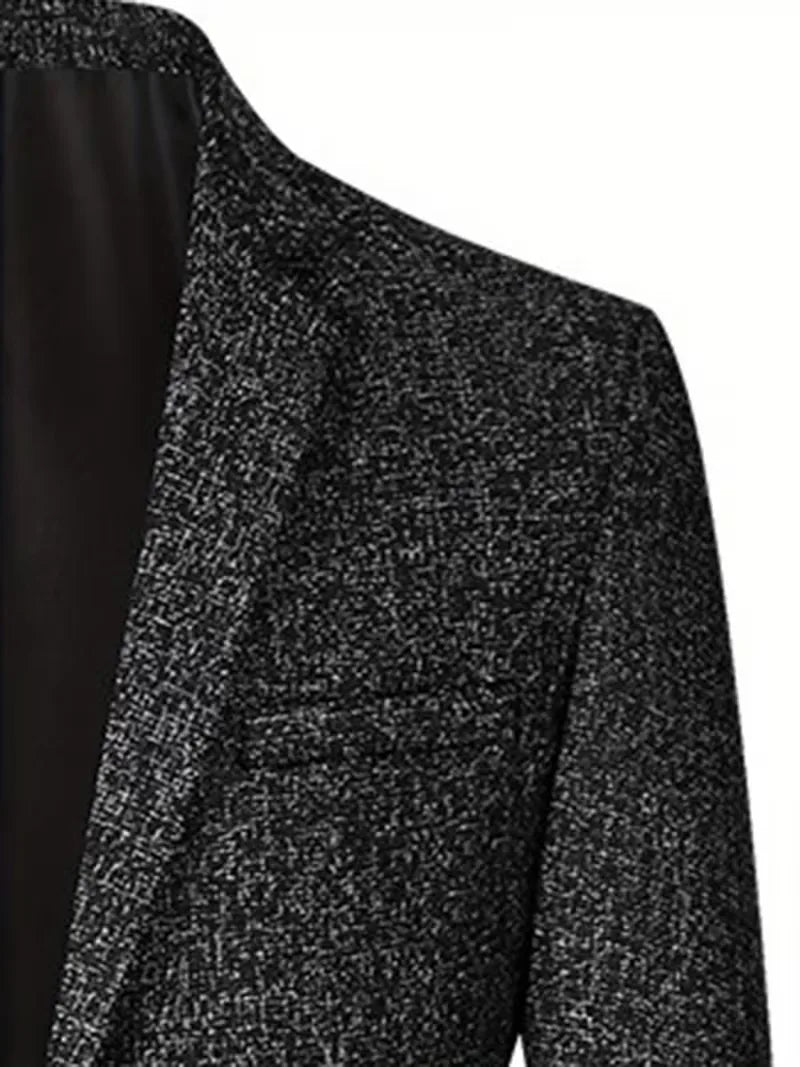 Veelzijdige herenblazer, slim-fit en stijlvol, geschikt als bovenkleding voor zowel werk als vrije tijd.