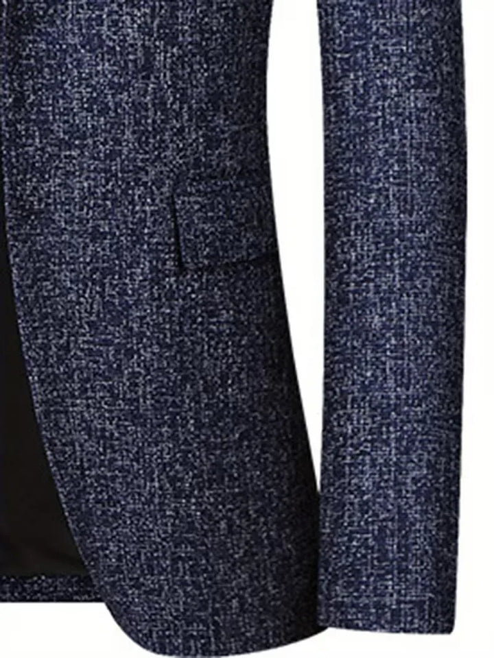 Moderne slim-fit herenblazer, bovenkleding met notch revers, voor een moeiteloos stijlvolle look.