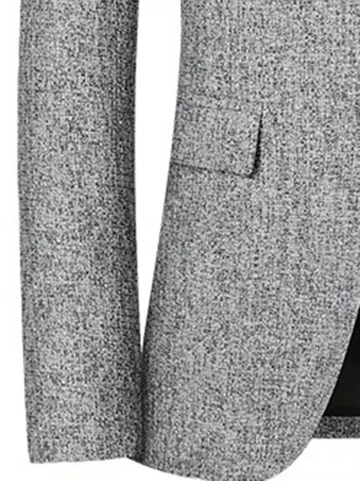 Single-breasted slim-fit blazer voor heren, stijlvol en zakelijk, ideaal voor professionele outfits.