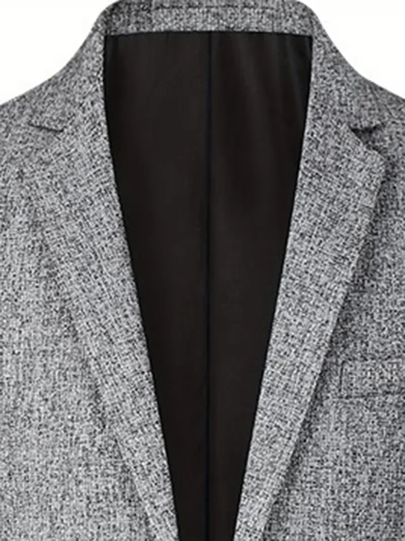 Elegante heren blazer, single-breasted en slim-fit, geschikt voor kantoor of stijlvolle avondjes.