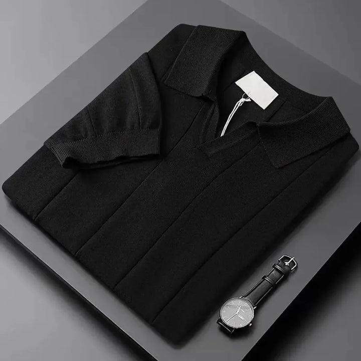 Casual heren polo, slim fit pasvorm, korte mouwen en ribbels, verkrijgbaar in verschillende zomerkleuren.