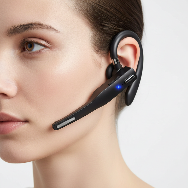 Comfortabele draadloze Bluetooth koptelefoon met microfoon, ideaal voor handsfree bellen en communicatie.