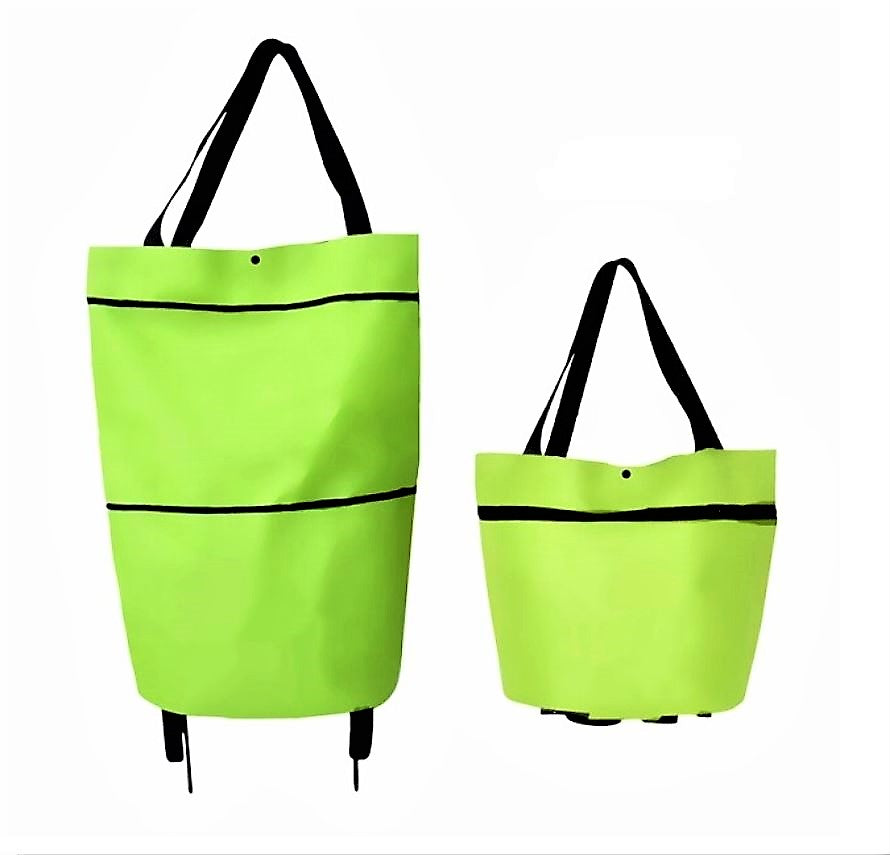 Praktische opvouwbare boodschappentas met wielen, maakt boodschappen doen licht en comfortabel.