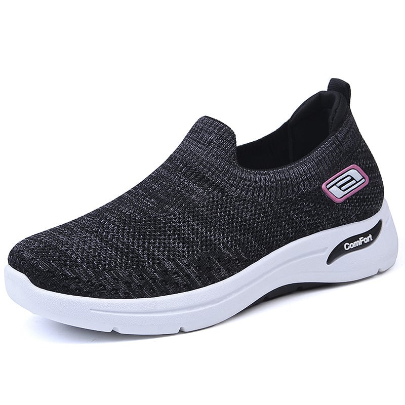 Comfortabele instap sneakers voor dames, met kussenzacht loopcomfort en orthopedische voetondersteuning.