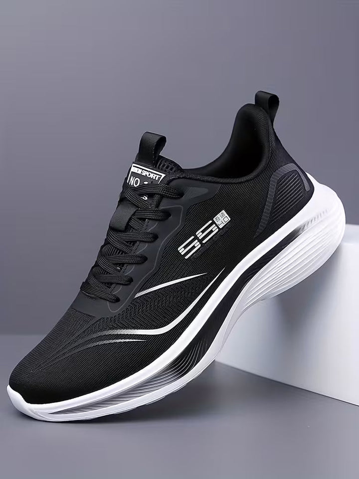 Ademende witte/groene heren sneakers voor optimaal comfort, perfect voor lange dagen.