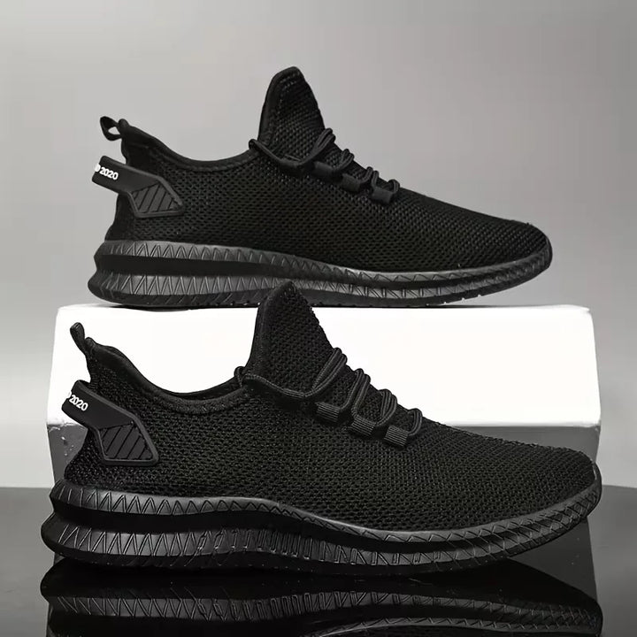 Unisex ademende comfort sneakers met vetersluiting voor heren en dames, ideaal voor casual en sportieve look.