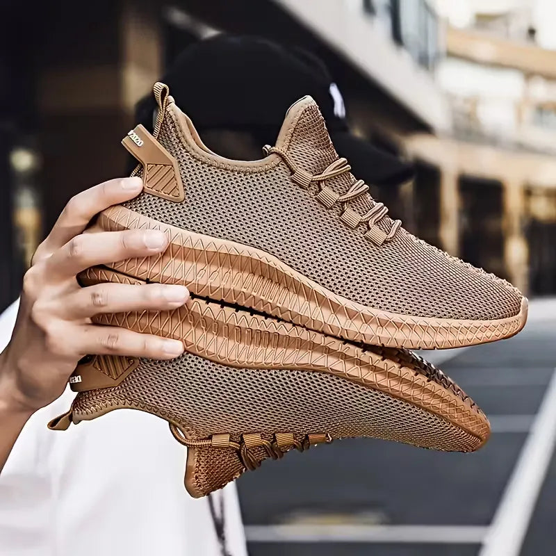 Moderne ademende comfort sneakers, unisex model met veters voor een stijlvolle en ontspannen look.