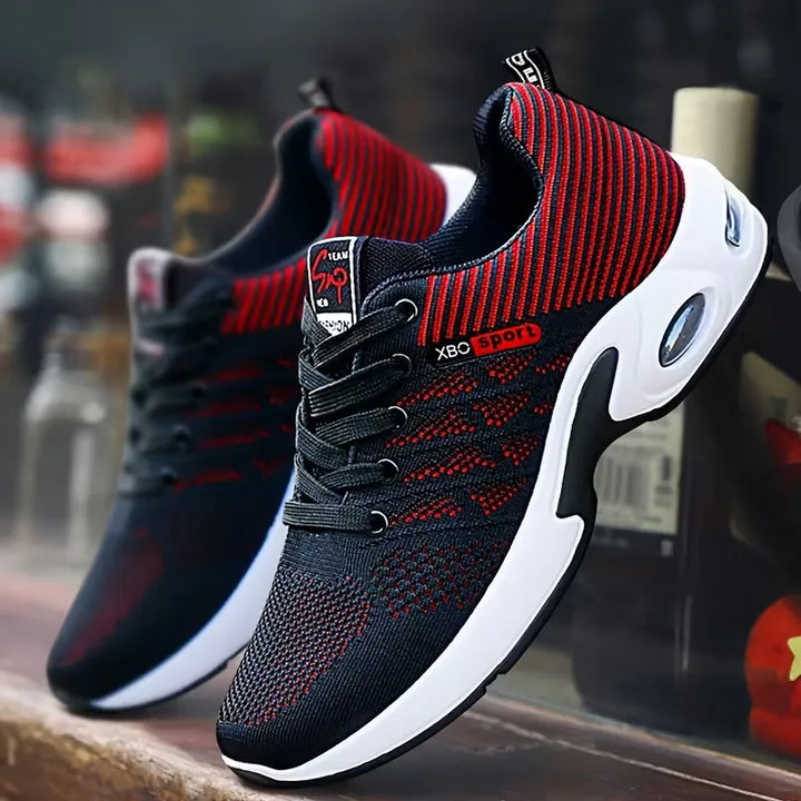 Heren lichtgewicht hardloopschoenen, ademend, met veters voor optimale prestaties & comfort.