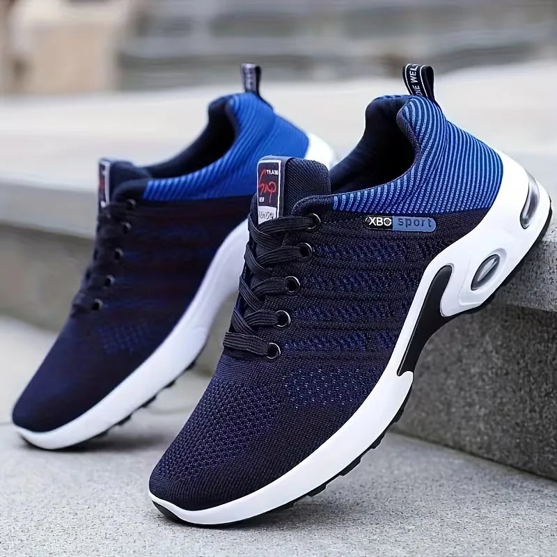Comfortabele heren wandelschoenen & gymschoenen, ademend, lichtgewicht met vetersluiting.