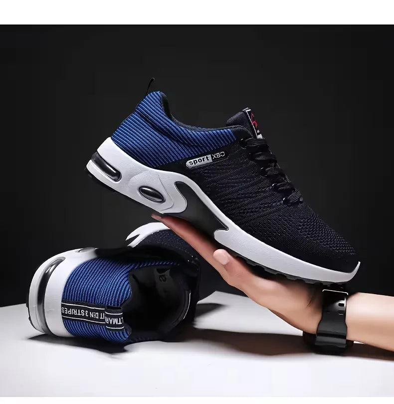 Stijlvolle lichtgewicht heren sportschoenen, ademend en comfortabel met veters, perfect voor sport & vrije tijd.