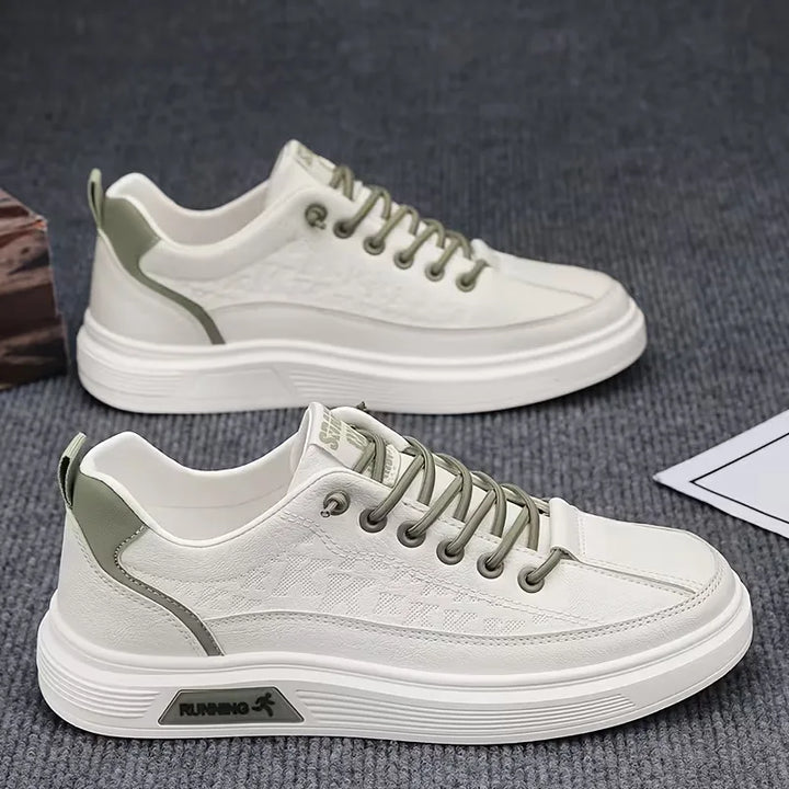 Heren platform sneakers met verhoogde zool, ideaal voor een stijlvolle, casual lente/zomer look.