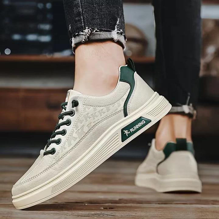 Casual heren platform sneakers voor de lente/zomer, met verhoogde zool en een moderne twist.