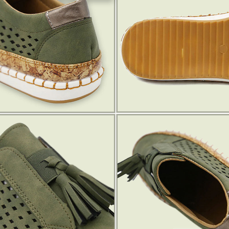 Groene instap sneakers, comfortabele casual schoenen voor heren en dames, trendy.