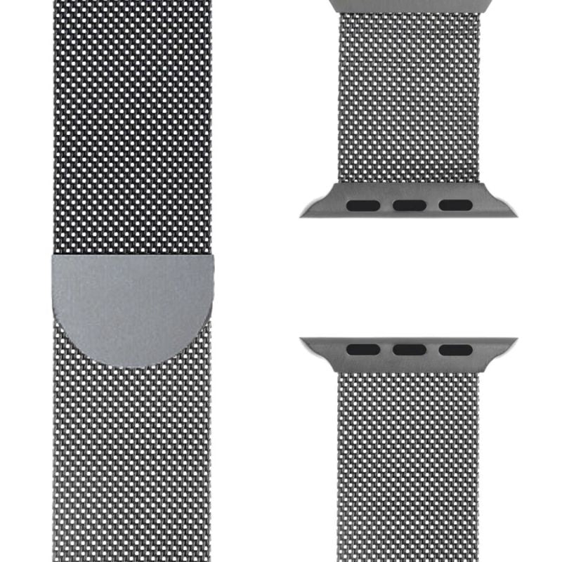 Universele Milanese Apple Watch horlogeband, RVS, unisex en eenvoudig aanpasbaar met magneet.