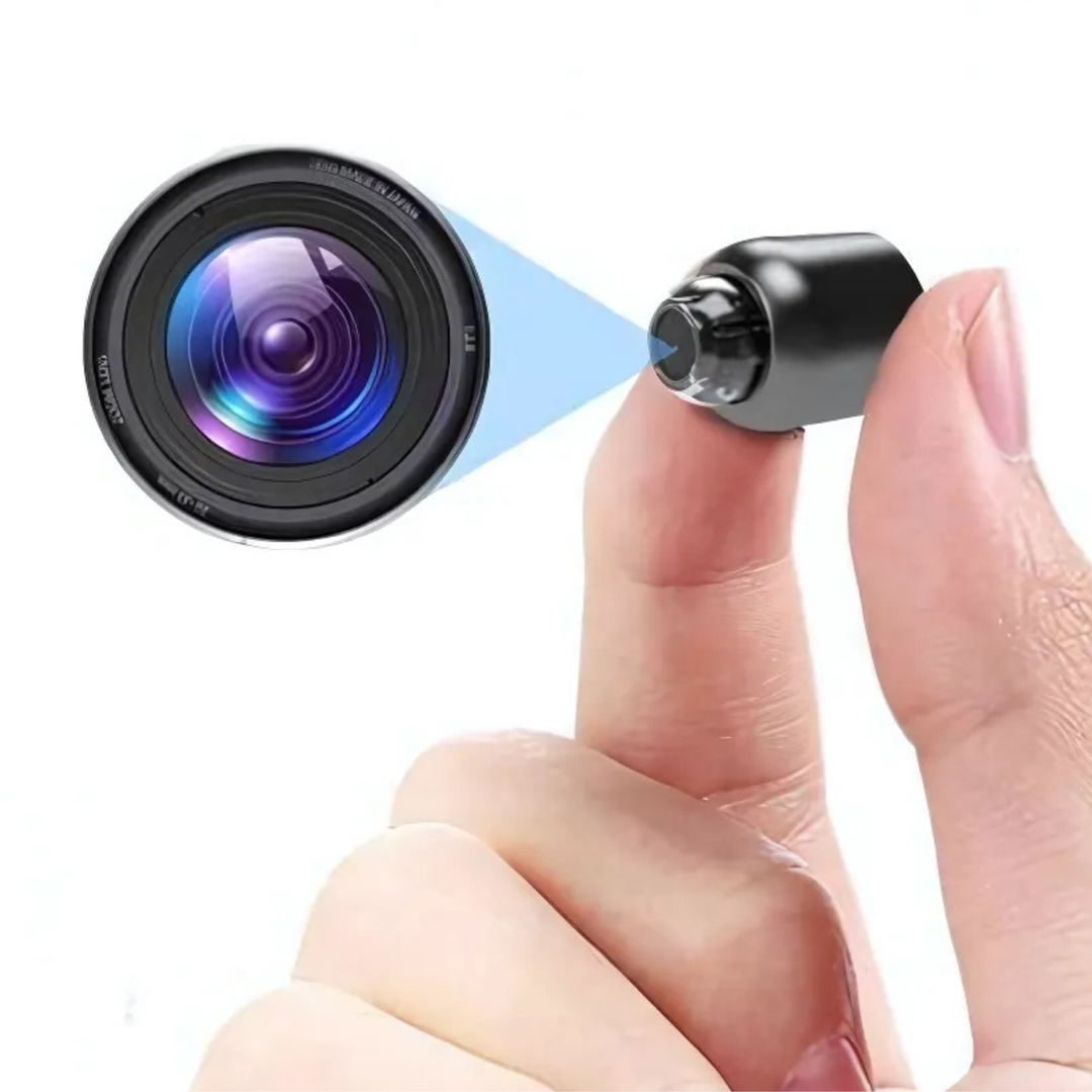 Minieye compacte Full HD beveiligingscamera met nachtzicht en bewegingsdetectie voor discrete huisbeveiliging.