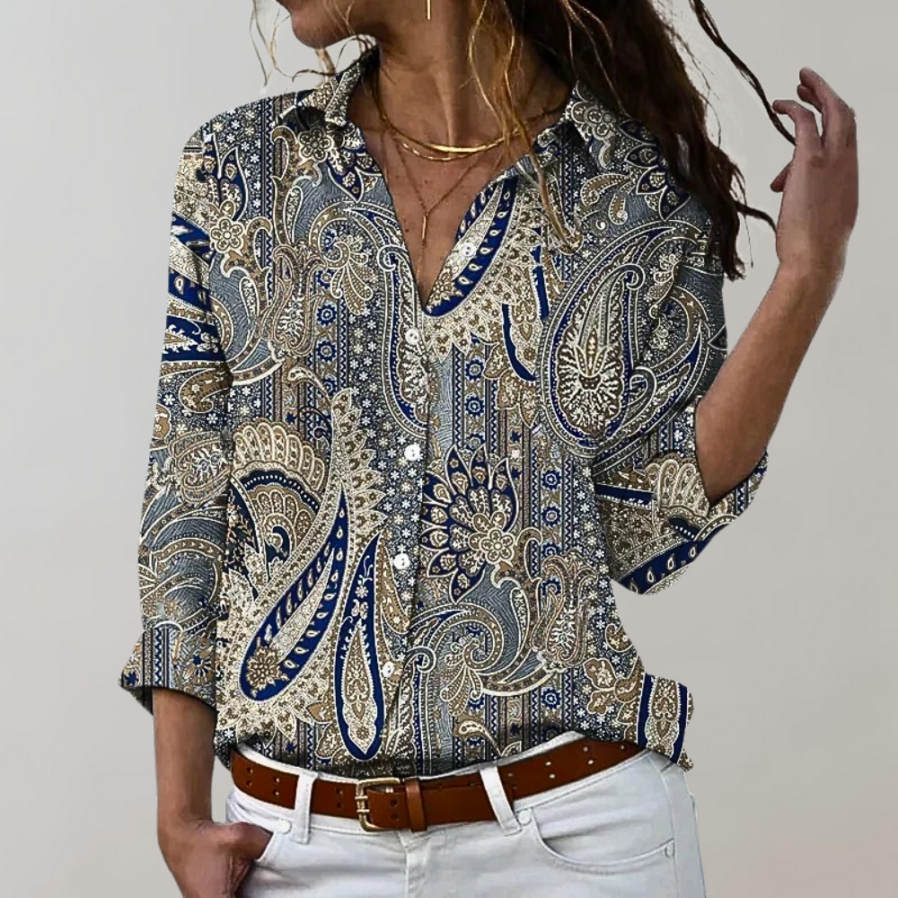 Elegante damesblouse, perfect voor een stijlvolle kantooroutfit of casual zomerse look, veelzijdig en comfortabel.
