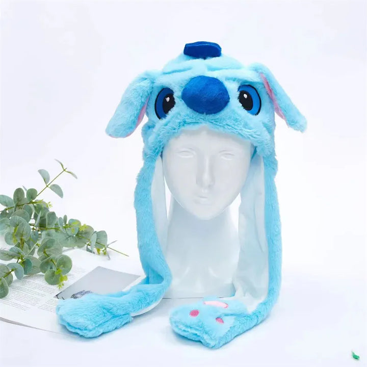 Grappige kattenmuts met beweegbare oren, ideaal voor themafeestjes en dagelijks.