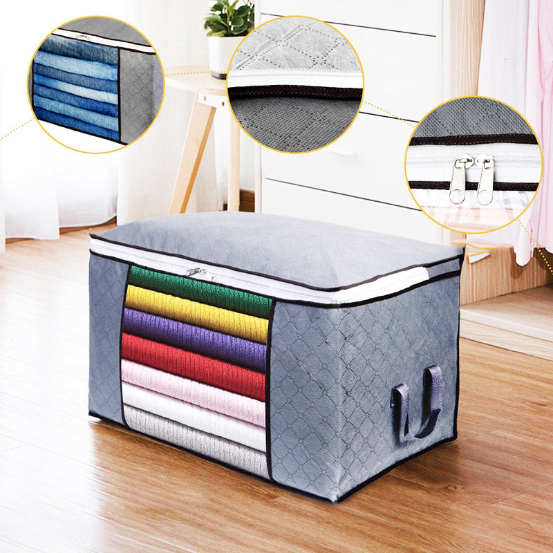 Duurzame opbergbox voor kleding, ideaal voor het organiseren van kasten en laden. Zorgt voor overzicht.