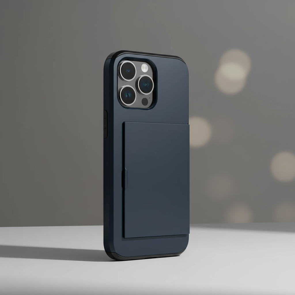 Schokbestendig iPhone hoesje met handig kaartenvak. Robuuste TPU & polycarbonaat beschermhoes voor je smartphone.