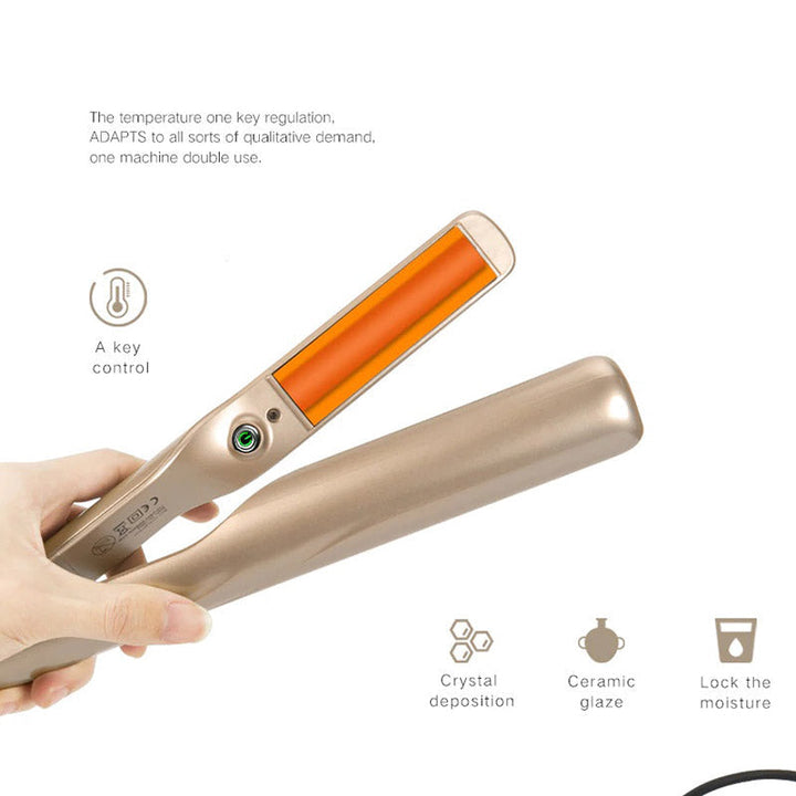Innovatieve dames haarstyler voor gladde, steile lokken of veerkrachtige krullen.