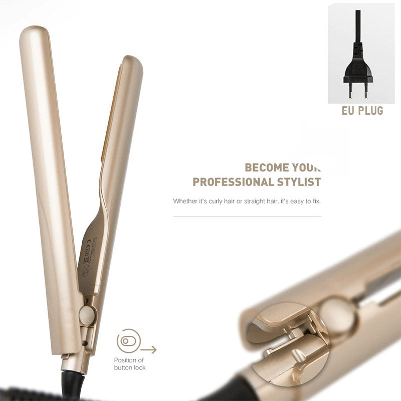 Professionele haarstyling thuis met deze 2-in-1 stijltang en krultang.