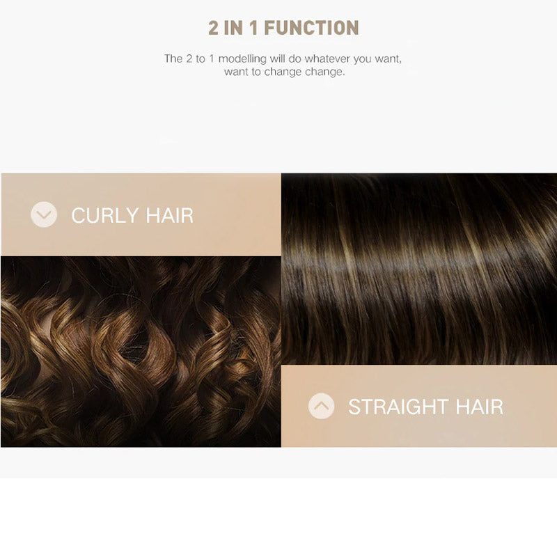 Veelzijdige dames haarstyler: switch eenvoudig van steil haar naar prachtige krullen.