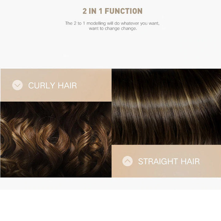 Veelzijdige dames haarstyler: switch eenvoudig van steil haar naar prachtige krullen.
