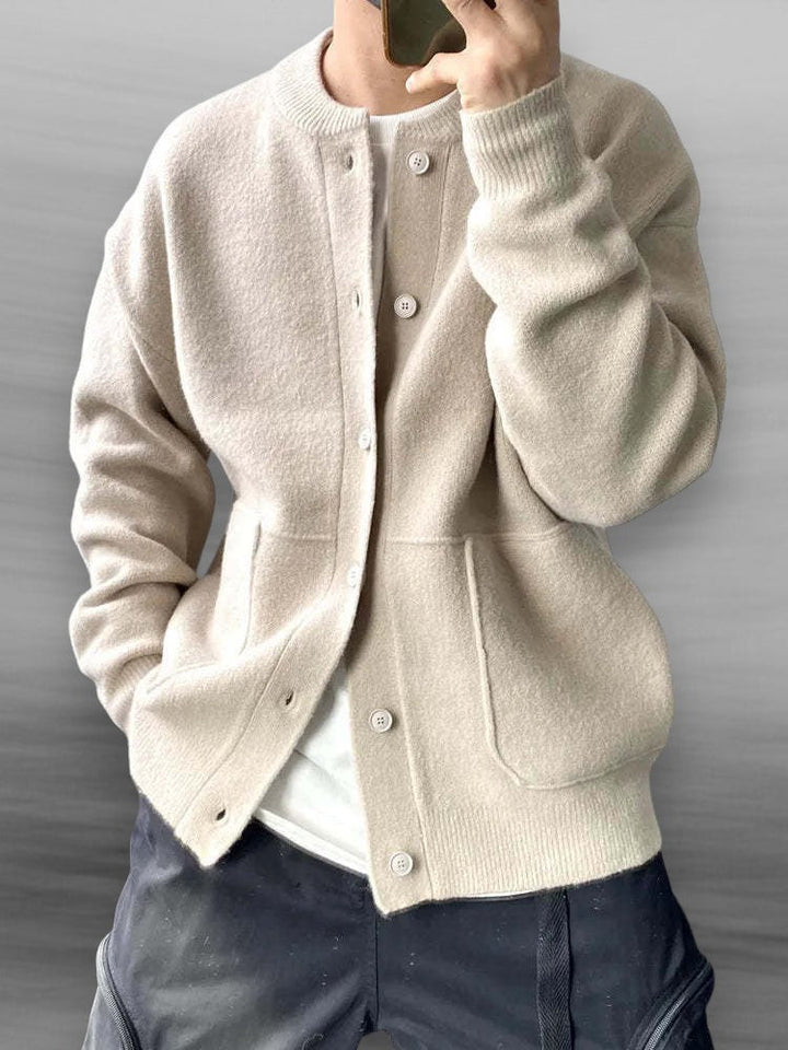 Elegante heren cardigan (Nate) met knoopsluiting, perfect voor een modieuze en comfortabele look.