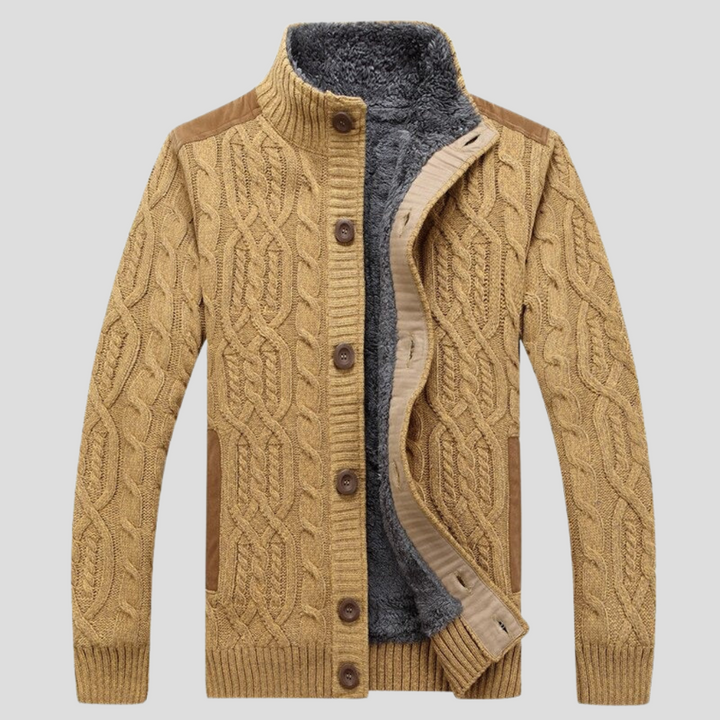 Warm Joel herenvest met knoopsluiting, onmisbaar voor koude herfst- en winterdagen.