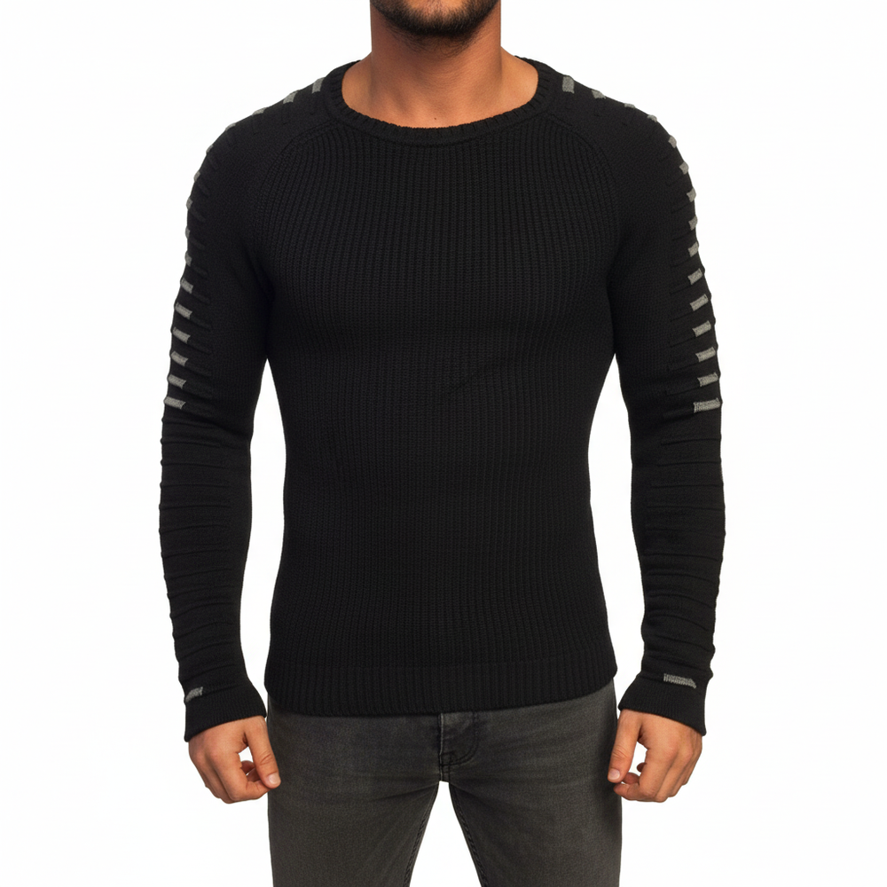 Comfortabele Felix heren trui met lange mouwen, slim fit en moderne strepen voor een casual look.