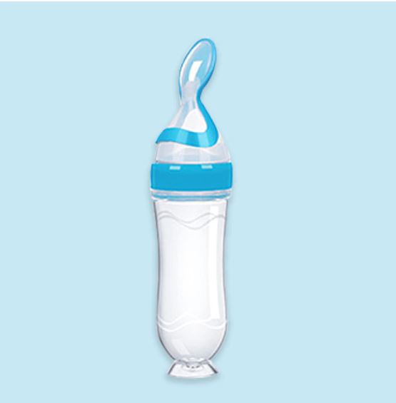 Deze BPA-vrije babyfles met zachte lepel is ideaal voor het veilig geven van voeding en verlichting bij tandjes.