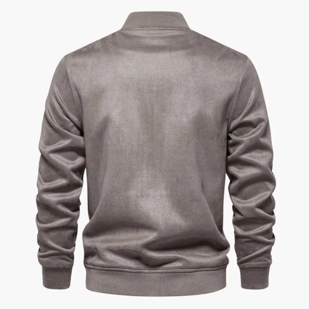 Casual heren bomberjack, perfect voor lente en herfst. Dit veelzijdige jack met ronde hals is comfortabel en stijlvol.