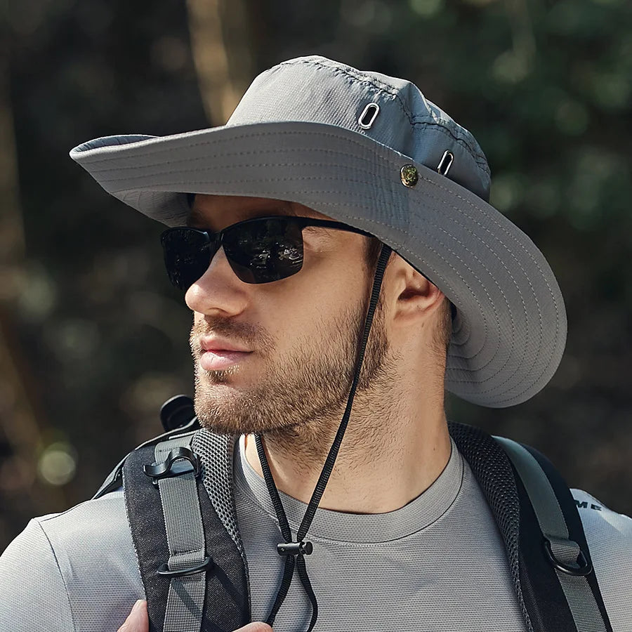 Heren visserhoed 'Bram', jouw essentiële zomer accessoire met UV-bescherming voor vakantie en outdoor.