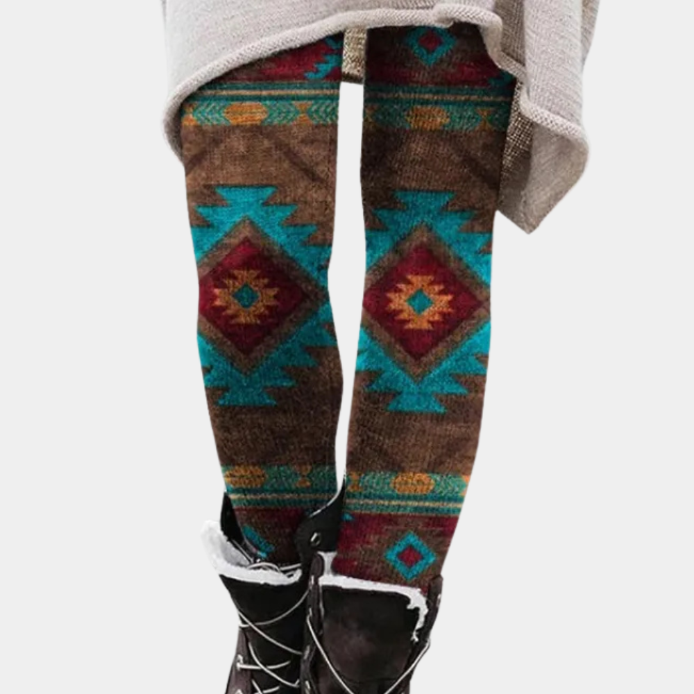 Trendy rekbare dameslegging met hoge taille, ideaal voor comfort en stijl.