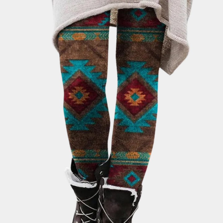 Trendy rekbare dameslegging met hoge taille, ideaal voor comfort en stijl.
