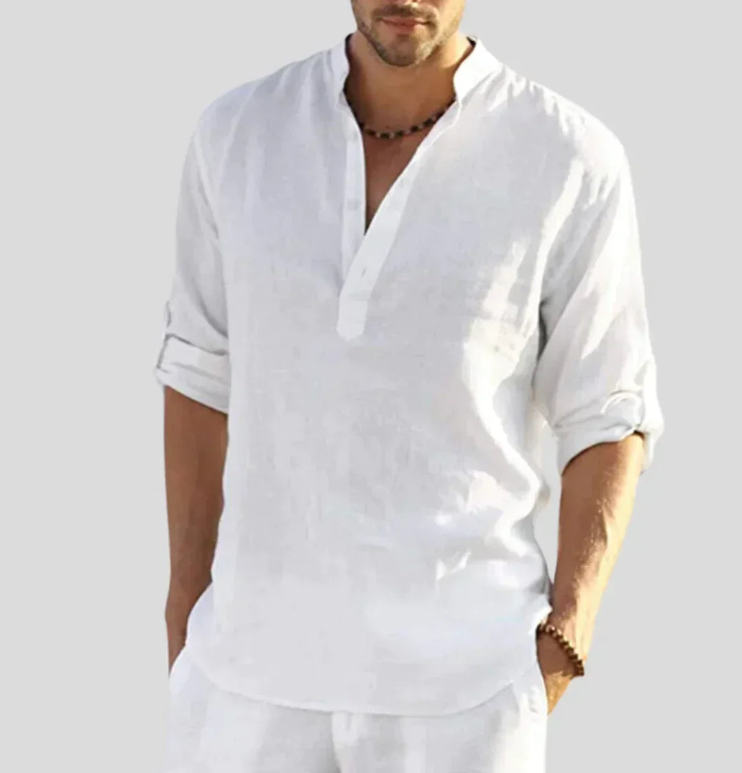 Comfortabel heren overhemd korte mouw, elegant voor warme zomerdagen. Casual mode.
