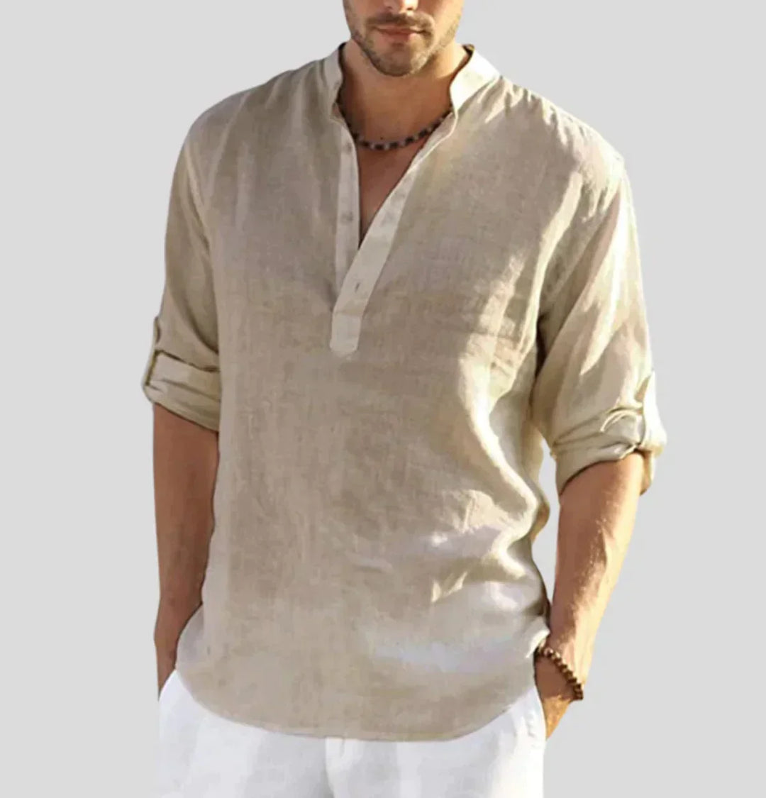 Elegant heren zomeroverhemd korte mouw, luchtig en comfortabel voor casual mode.