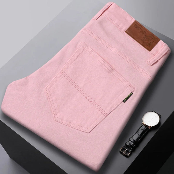 Stijlvolle heren slim fit denim broek met 5-pocket design. Perfect voor casual en dagelijkse mannenmode.