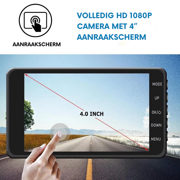 Veiligheid op de weg met deze draadloze dashcam voor auto's, inclusief nachtzicht en betrouwbare voor/achter opname.