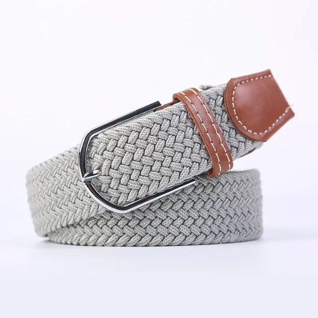 Rode unisex elastische riem, imitatieleer, voor een opvallende en comfortabele stijl.