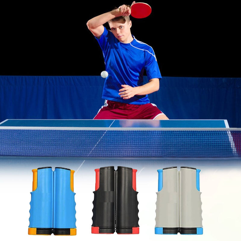 Compact uitschuifbaar pingpong net, past op elke tafel. Perfect voor spontane tafeltennis spelletjes.