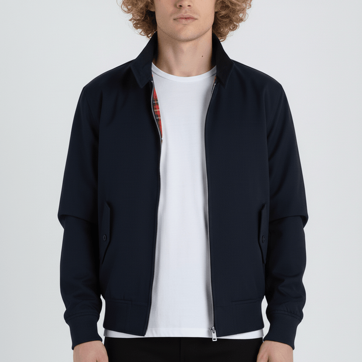 Tijdloze heren getailleerde Harrington jas Xavier: de ultieme vierseizoenen bovenkleding.