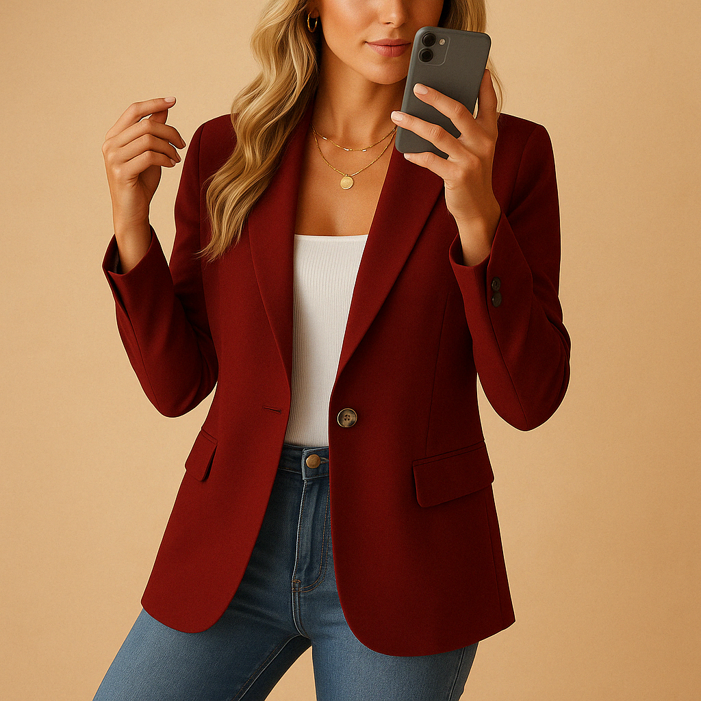 Professionele dames getailleerde blazer 'Isla' met stretch. Perfecte comfort blazer voor kantoor en zakelijk.