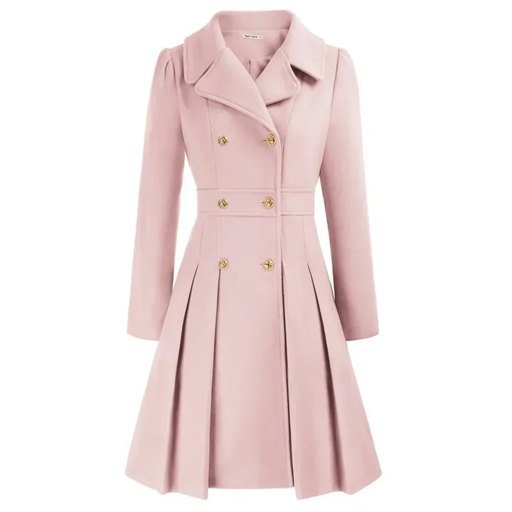 Perfect getailleerde korte mantel Leah, modieuze peacoat voor dames. Elegante A-lijn boven de knie, comfortabel.