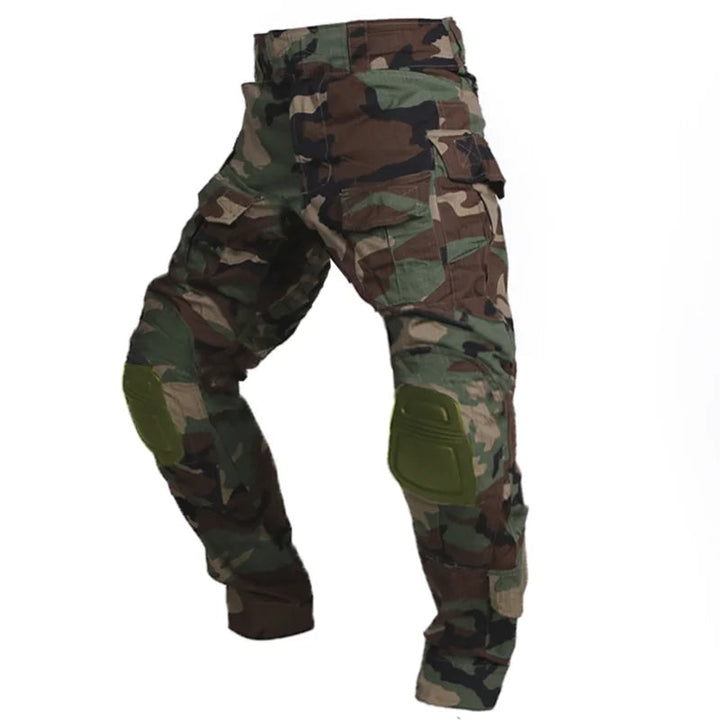 Multifunctionele heren broek, tactisch design met handige zakken en knie versteviging.