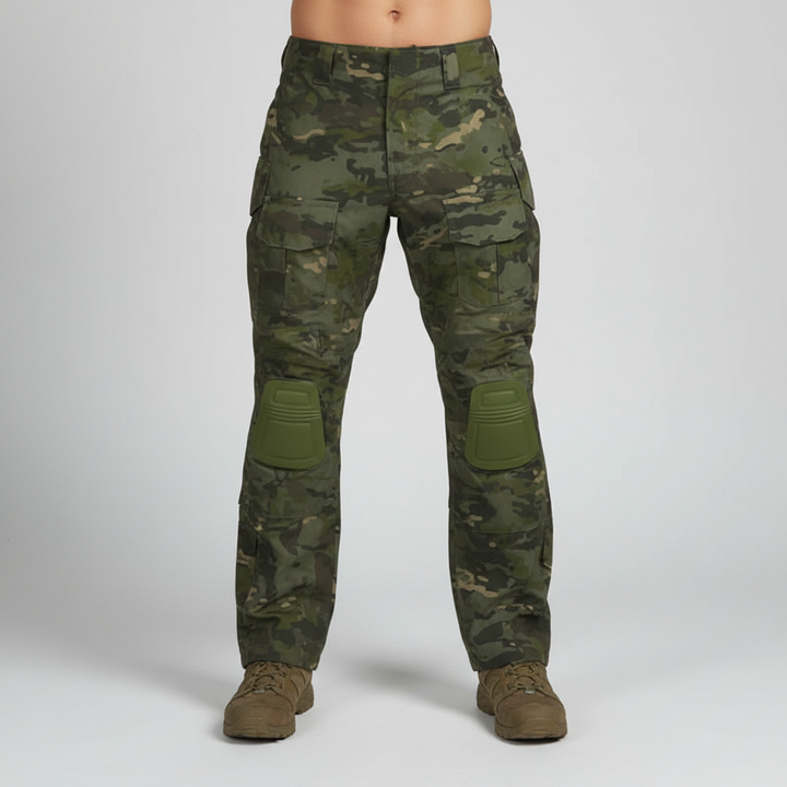 Heren outdoor broek, tactische cargobroek met kniebescherming voor veeleisende omgevingen.