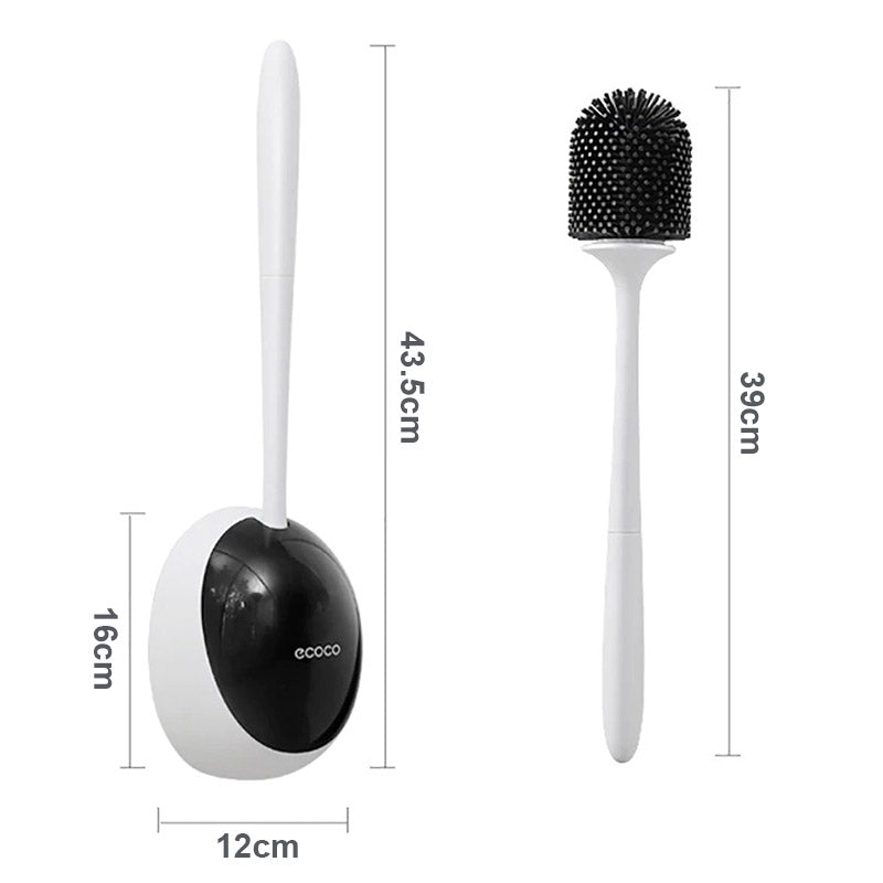 Nieuwe generatie siliconen toiletborstel voor effectieve en hygiënische wc-reiniging.